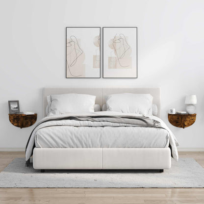 Scaffale da parete 2 pcs Rovere fumé 38 x 19 x 19 cm