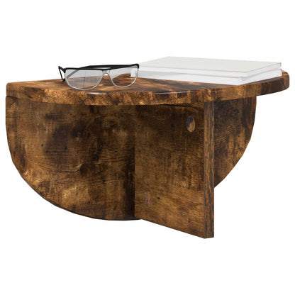 Scaffale da parete 2 pcs Rovere fumé 38 x 19 x 19 cm