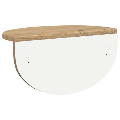 Scaffale da parete 2 pcs Rovere artigianale 38 x 19 x 19 cm