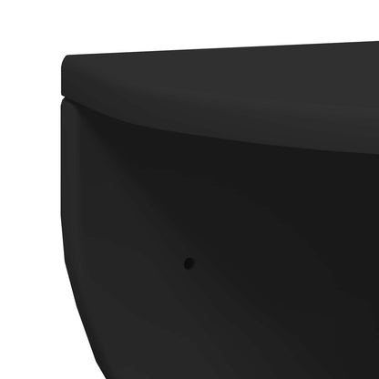 Scaffale da parete 2 pcs Nero 38 x 19 x 19 cm Legno multistrato