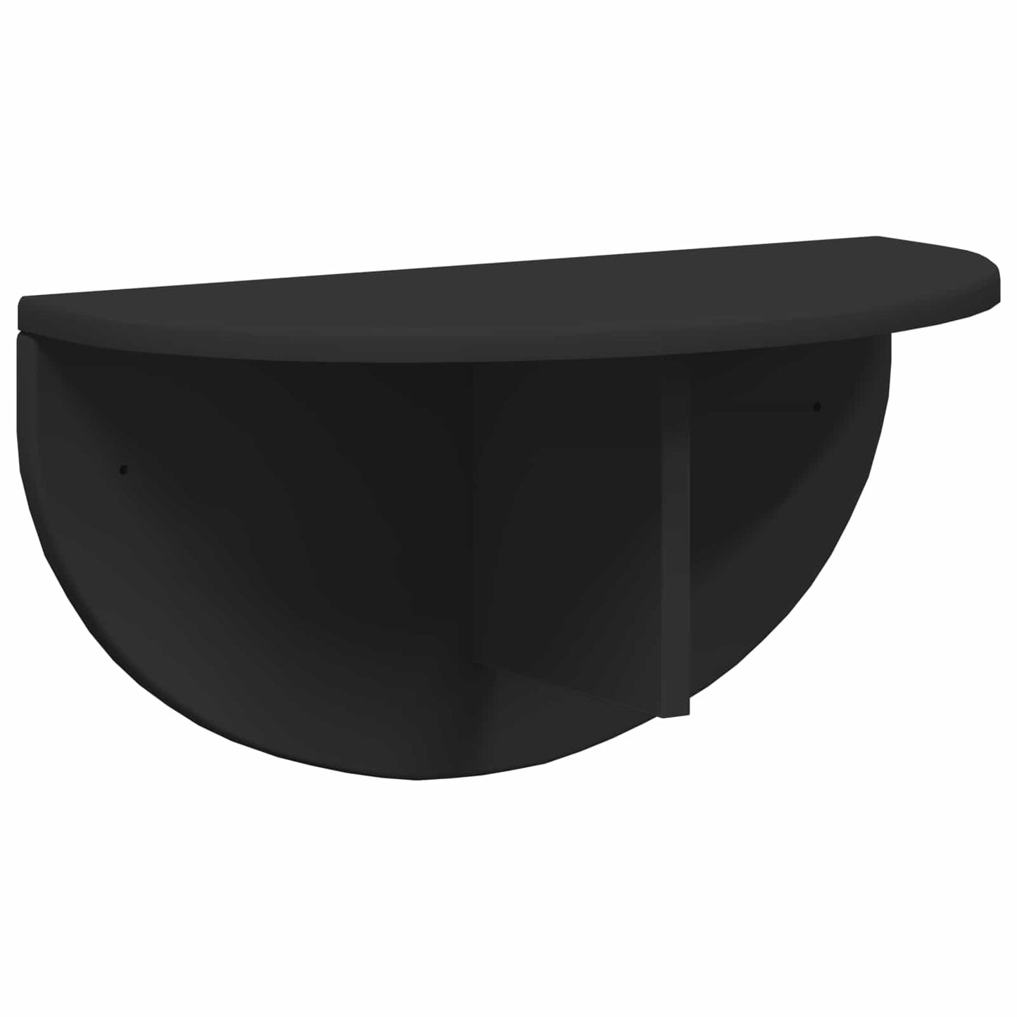 Scaffale da parete 2 pcs Nero 48 x 24 x 24 cm Legno multistrato