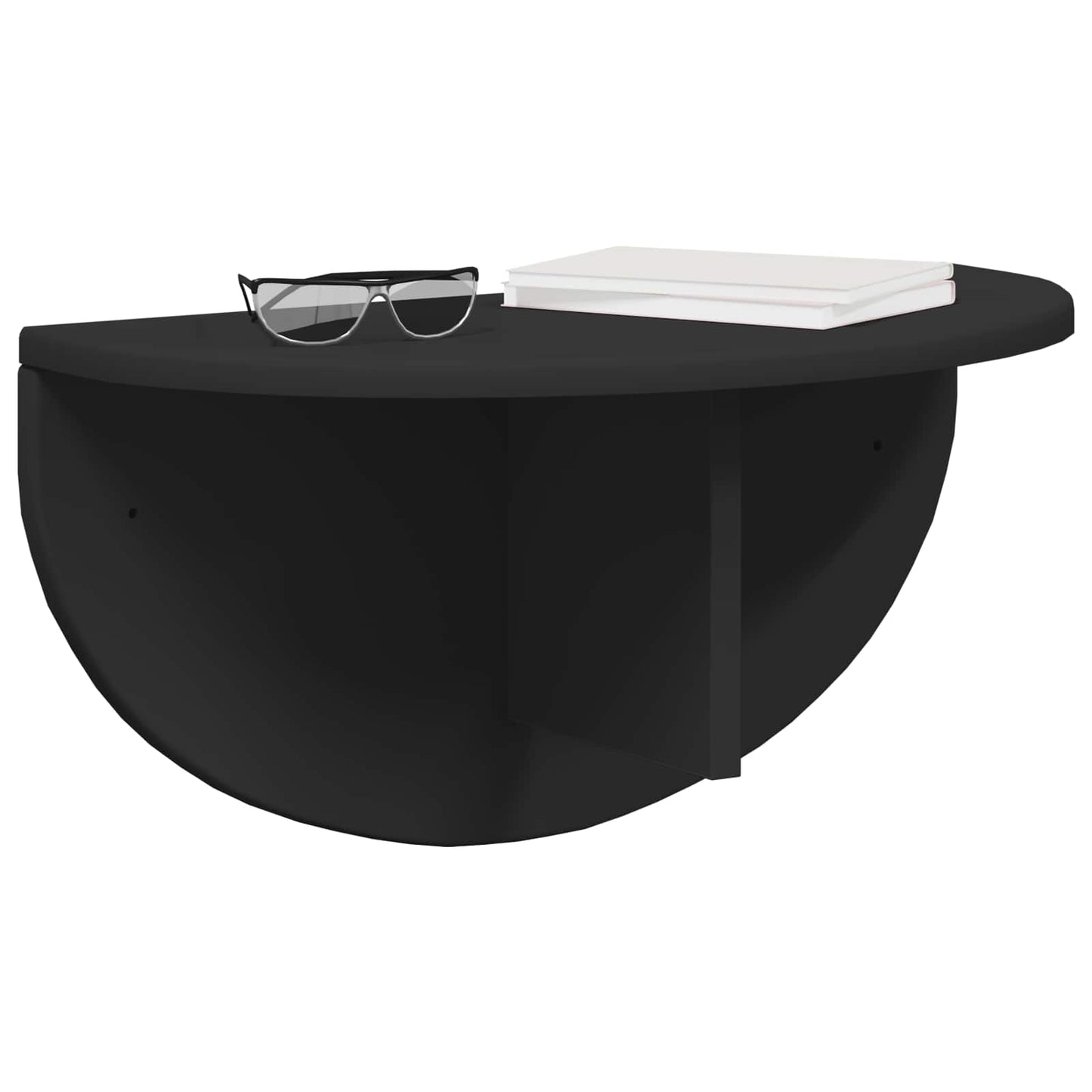 Scaffale da parete 2 pcs Nero 38 x 19 x 19 cm Legno multistrato