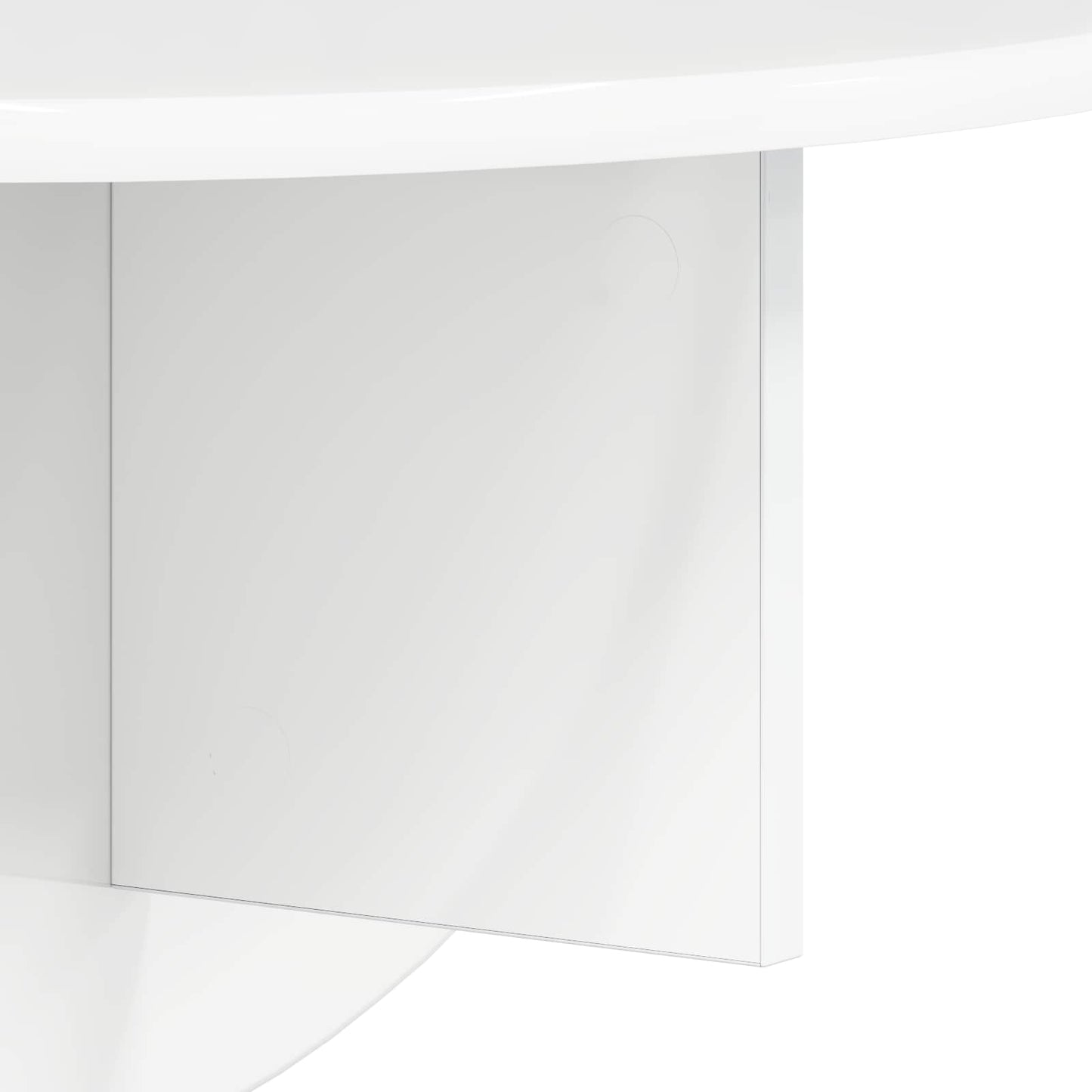 Scaffale da parete A parete 2 pcs Bianco Lucido 48 x 24 x 24 cm