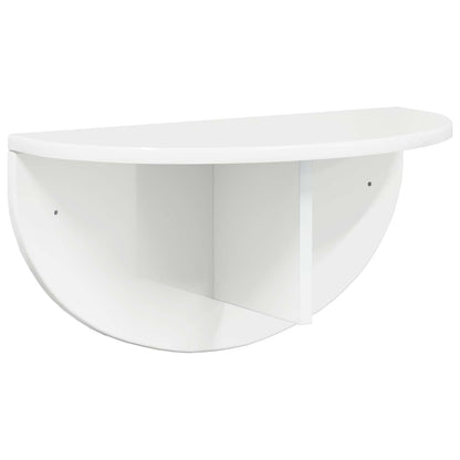 Scaffale da parete 2 pcs Bianco Lucido 48 x 24 x 24 cm