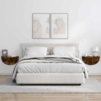 Scaffale da parete 2 pcs Rovere fumé 38 x 19 x 19 cm