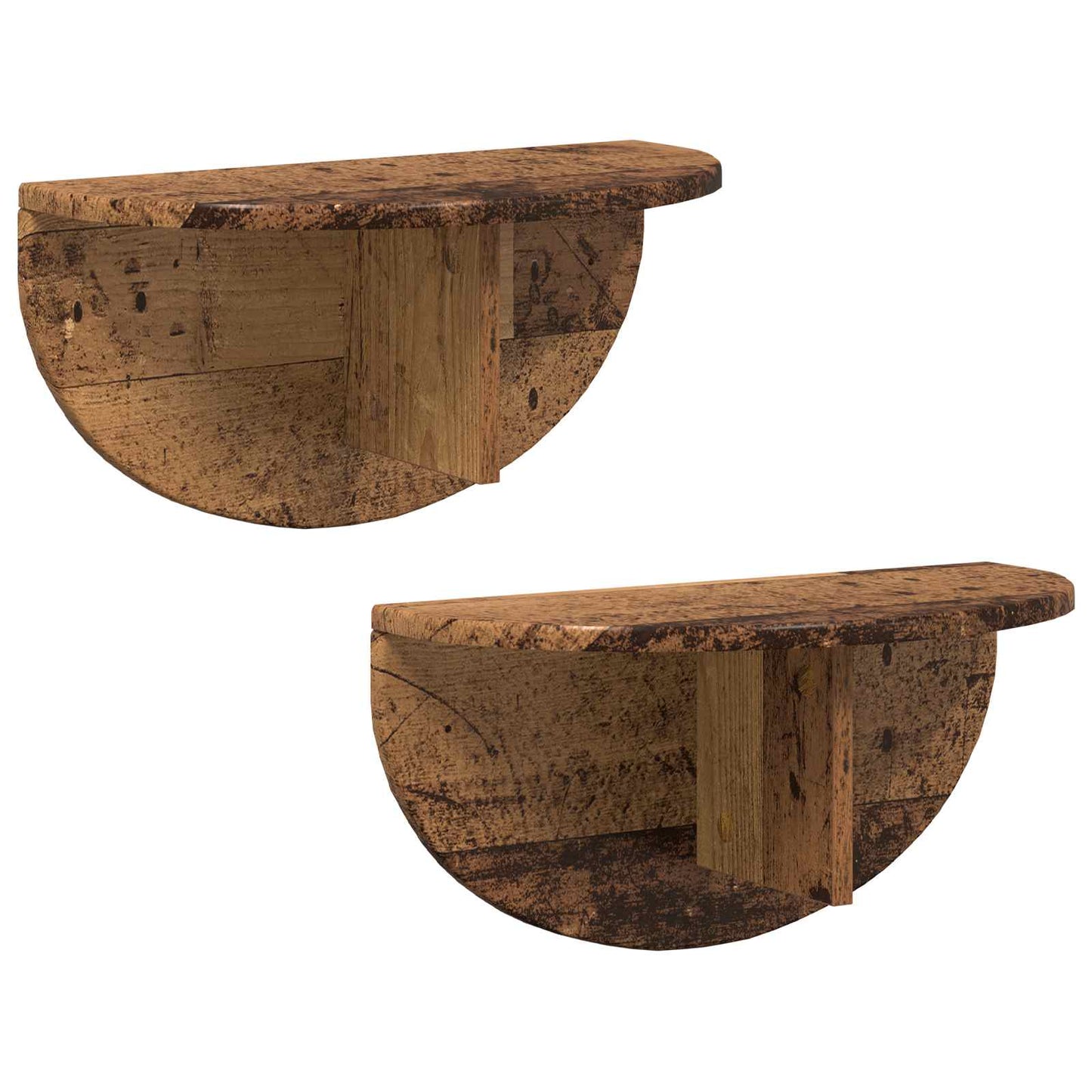 Scaffale da parete 2 pcs Legno vecchio 48 x 24 x 24 cm