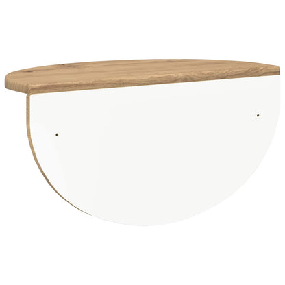 Scaffale da parete 2 pcs Rovere artigianale 38 x 19 x 19 cm