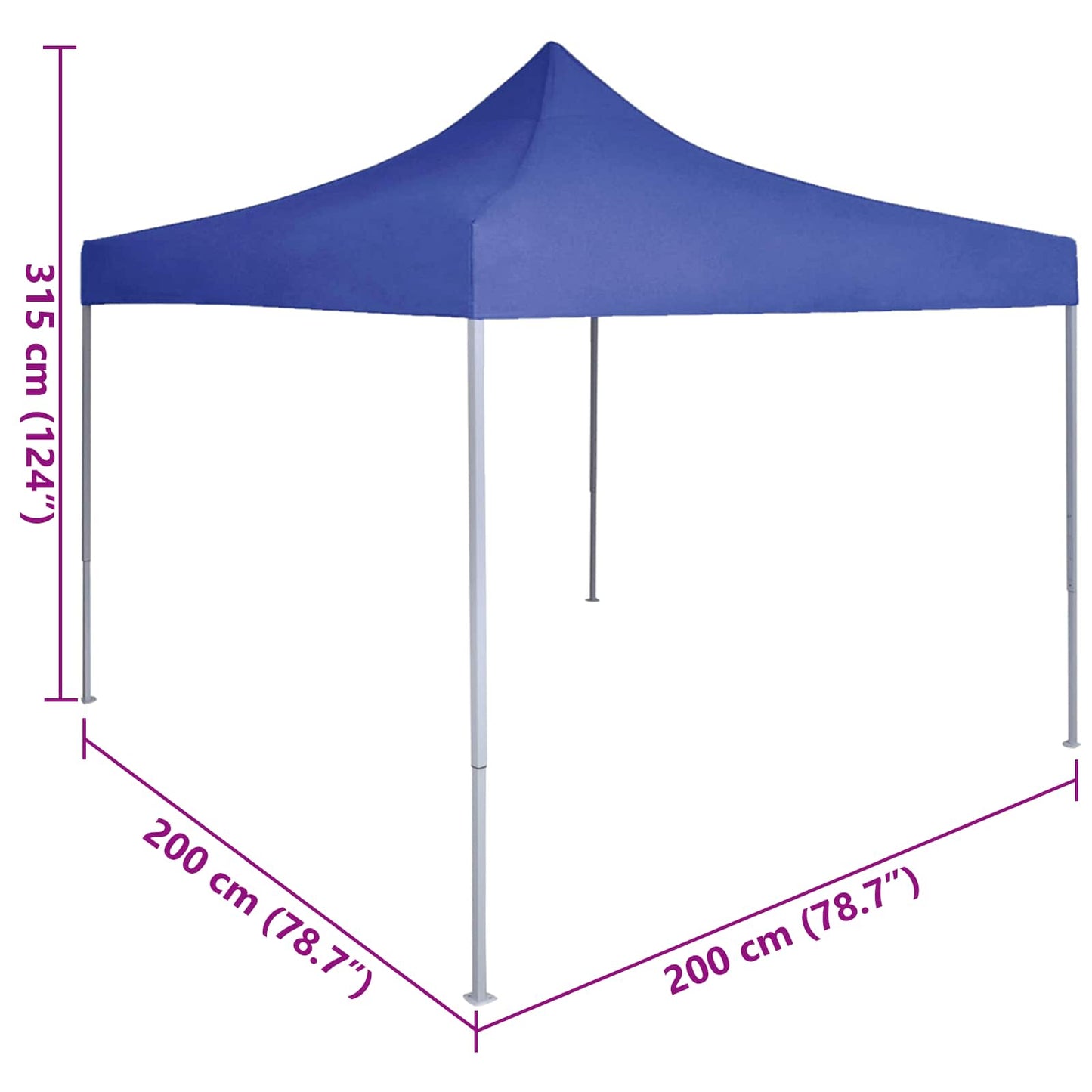 Tenda Party Blu 200 x 200 x 315 cm Tessuto Oxford