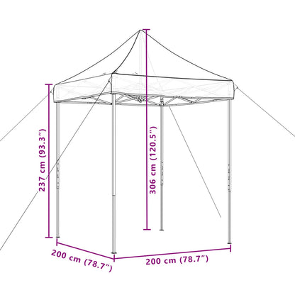 Tenda Party Nero 200 x 200 x 306 cm Tessuto Oxford