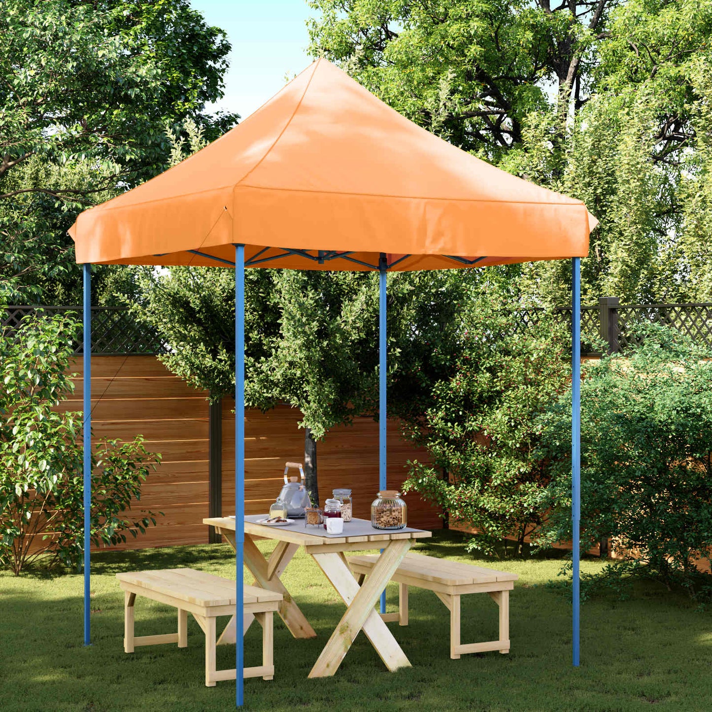 Tenda Party Arancione 200 x 200 x 306 cm Tessuto Oxford | homemem39
