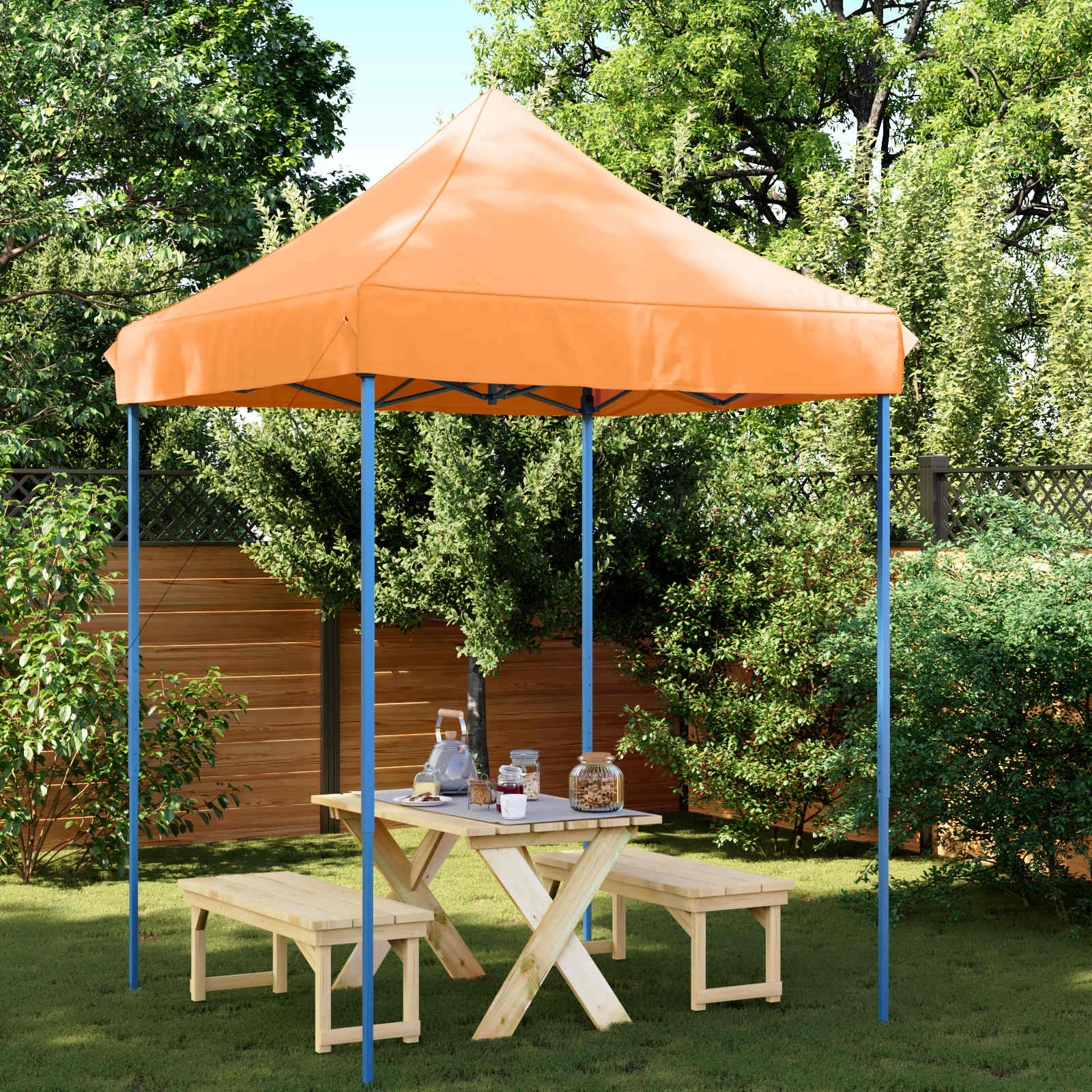 Tenda Party Arancione 200 x 200 x 306 cm Tessuto Oxford | homemem39