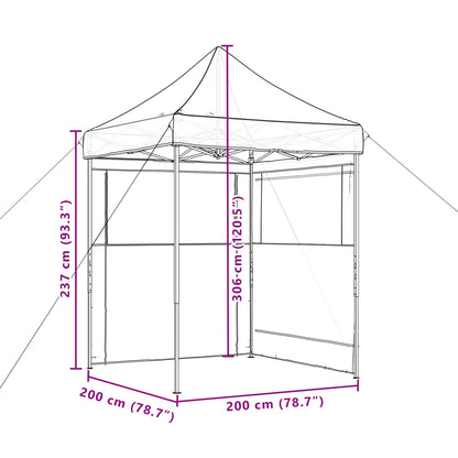 Tenda Party Borgogna 200 x 200 x 306 cm Tessuto Oxford