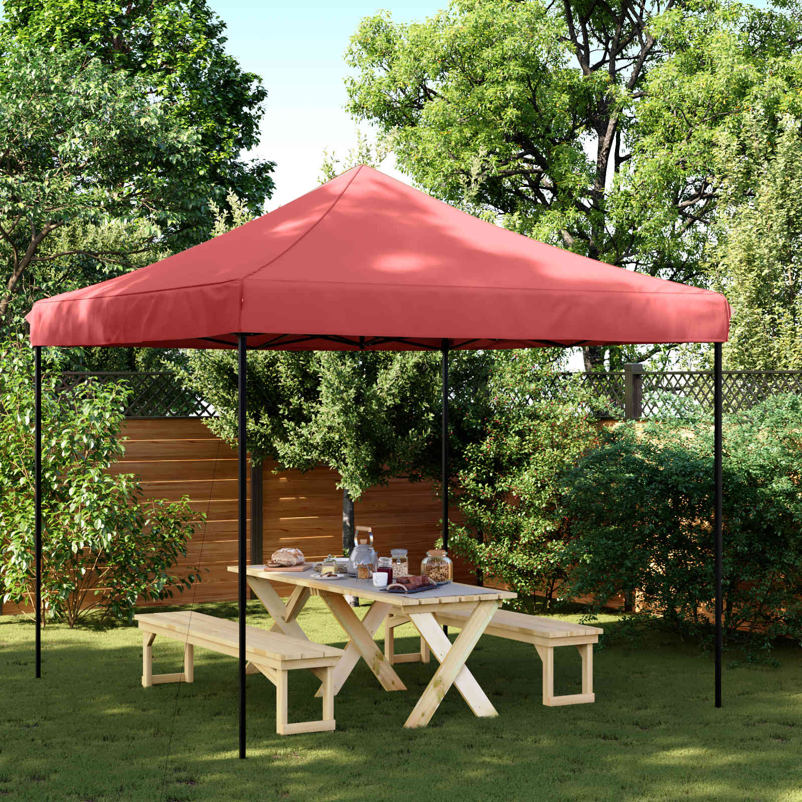 Tenda Party Borgogna 292 x 292 x 315 cm Tessuto Oxford | homemem39