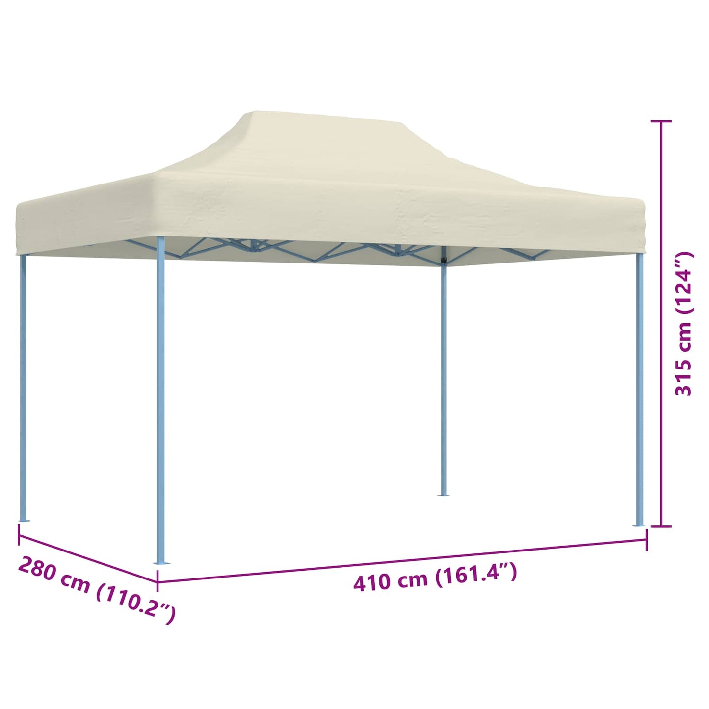 Tenda Party Crema 280 x 410 x 315 cm Tessuto Oxford | homemem39