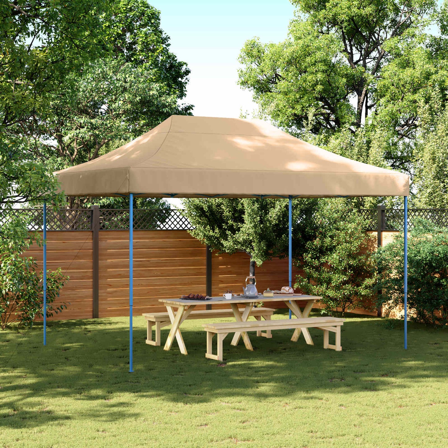 Tenda Party Beige 279 x 410 x 315 cm Tessuto Oxford | homemem39