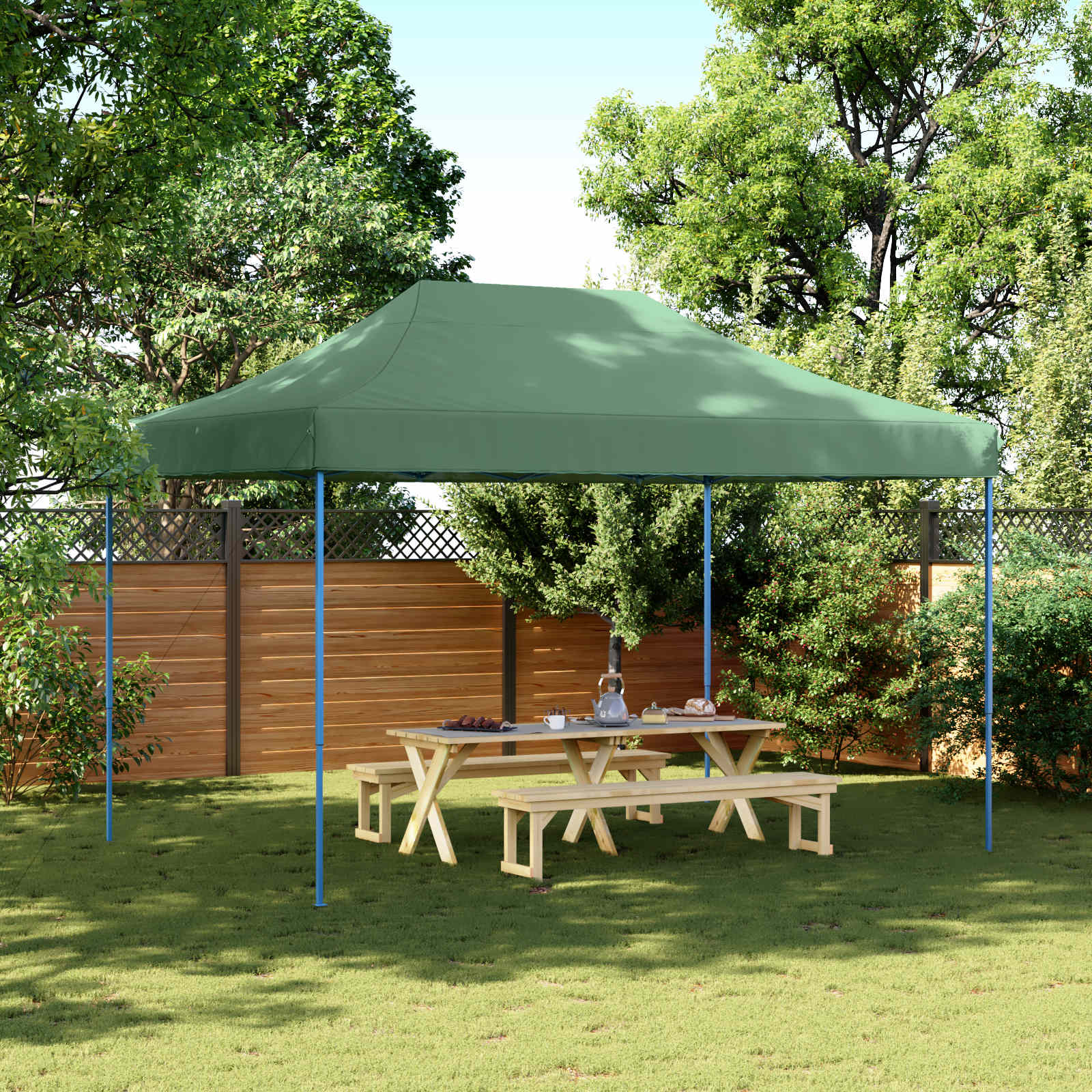Tenda Party Verde 279 x 410 x 315 cm Tessuto Oxford | homemem39