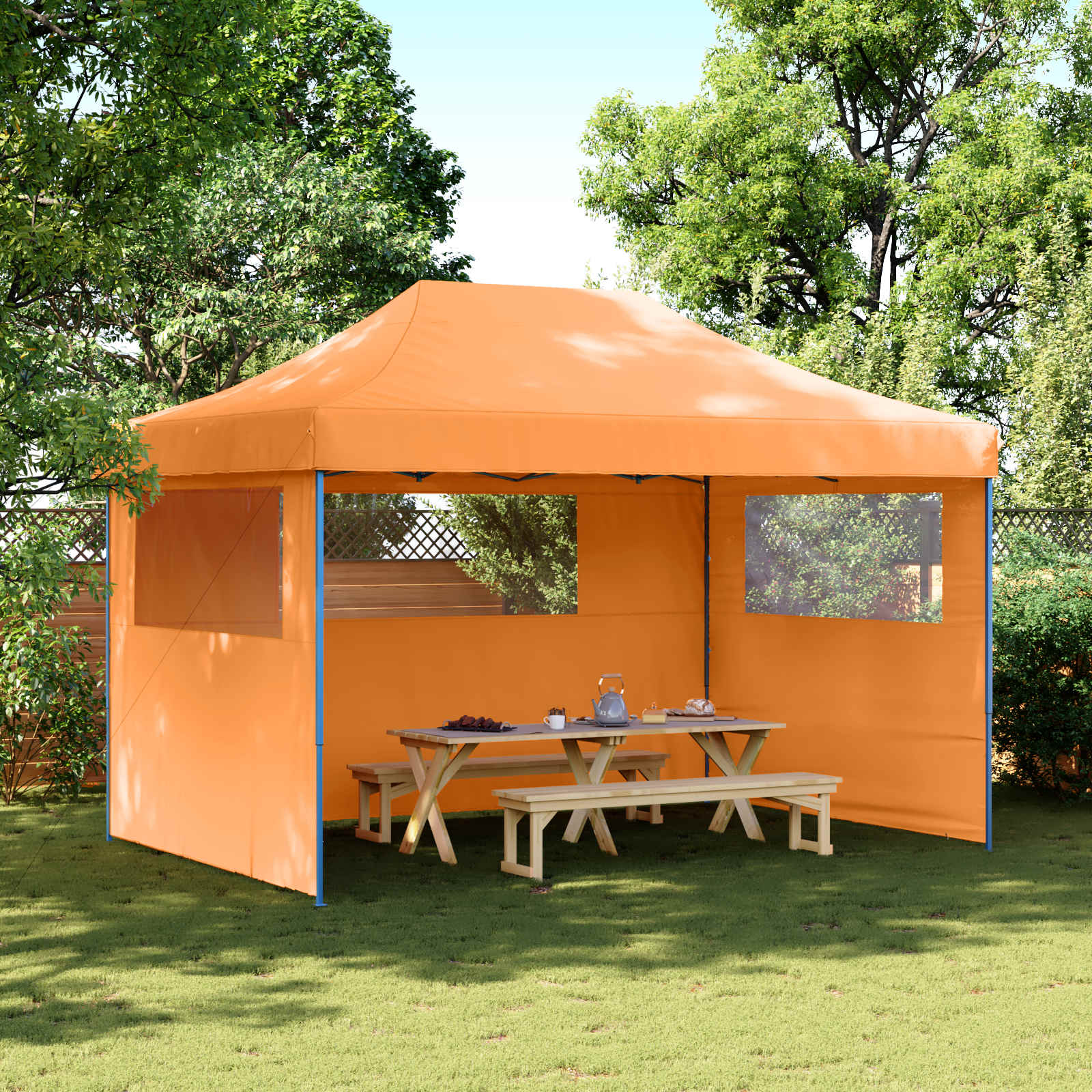 Tenda Party Arancione 279 x 410 x 315 cm Tessuto Oxford | homemem39