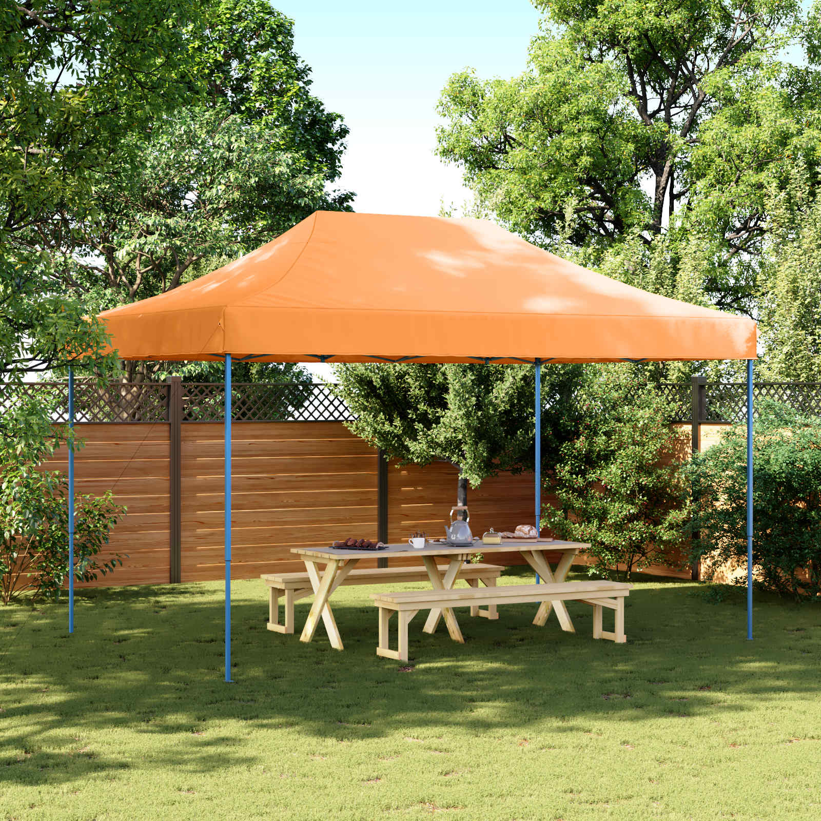 Tenda Party Arancione 292 x 440 x 315 cm Tessuto Oxford | homemem39