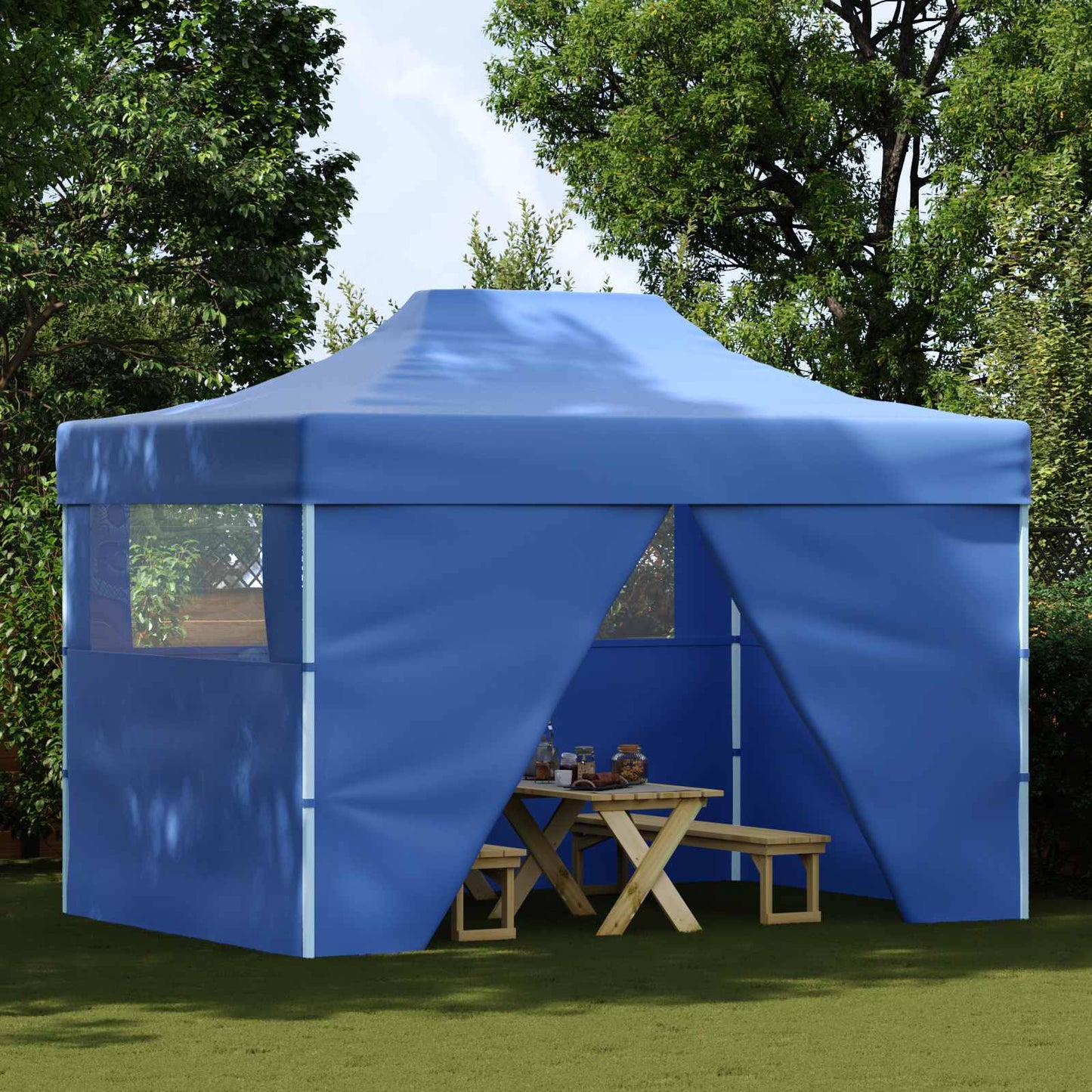 Tenda Party Blu 291 x 431 x 315 cm Tessuto Oxford