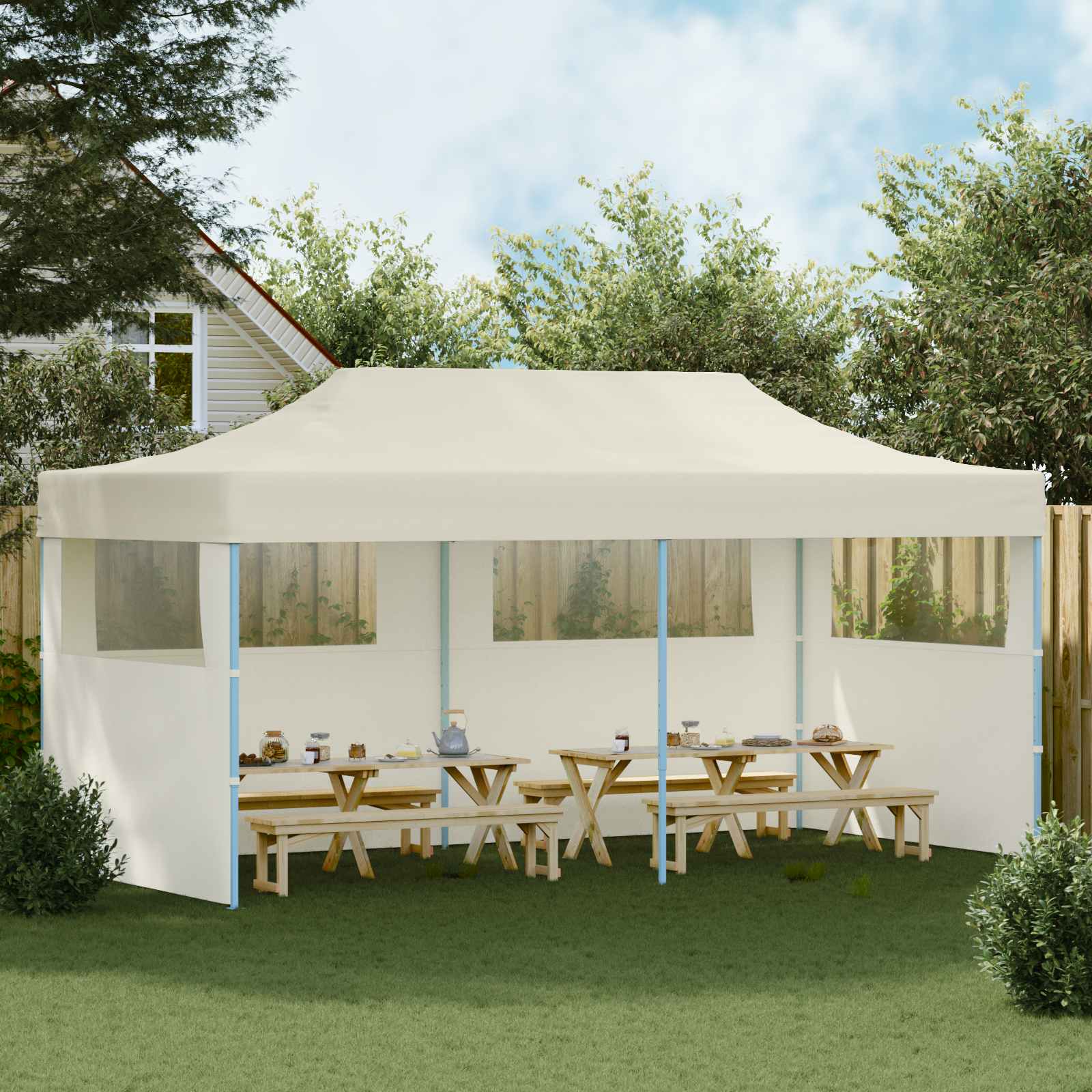 Tenda Party Crema 291 x 580 x 315 cm Tessuto Oxford | homemem39