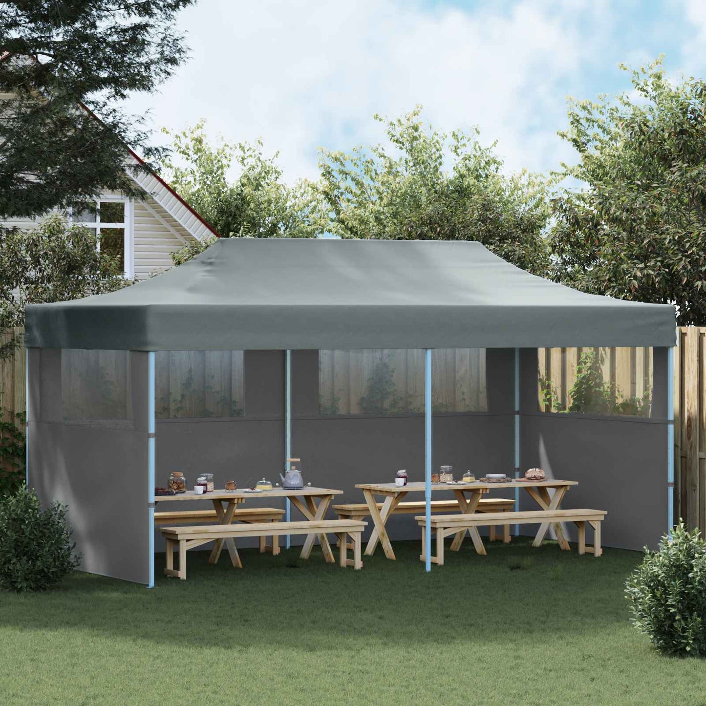 Tenda Party Antracite 291 x 580 x 315 cm Tessuto Oxford
