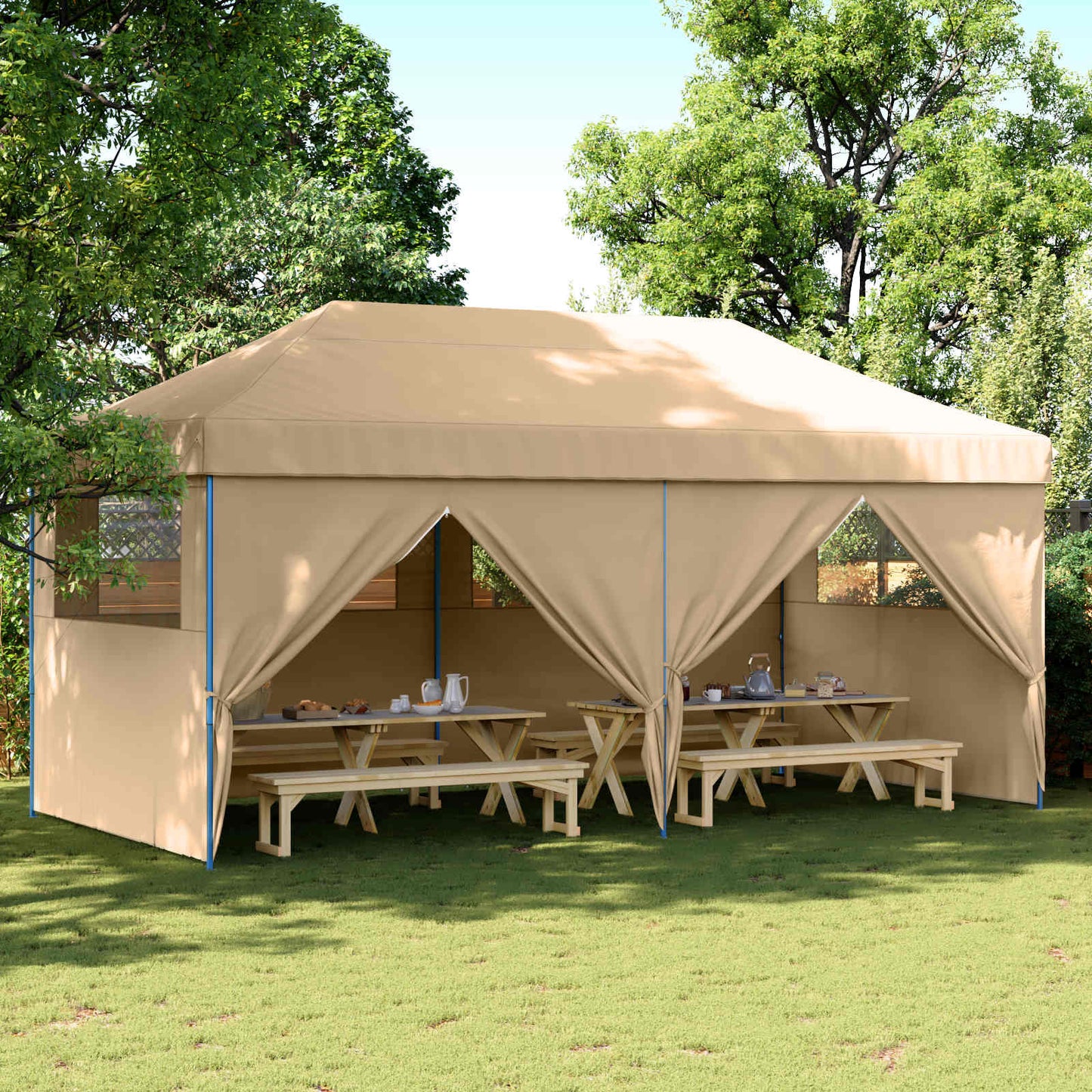 Tenda Party Beige 292 x 580 x 315 cm Tessuto Oxford