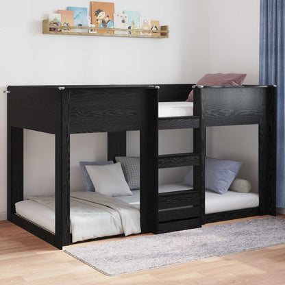Struttura letto a terra Rovere Nero 75 x 190 cm | homemem39