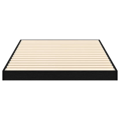 Struttura letto a terra Rovere Nero 75 x 190 cm | homemem39