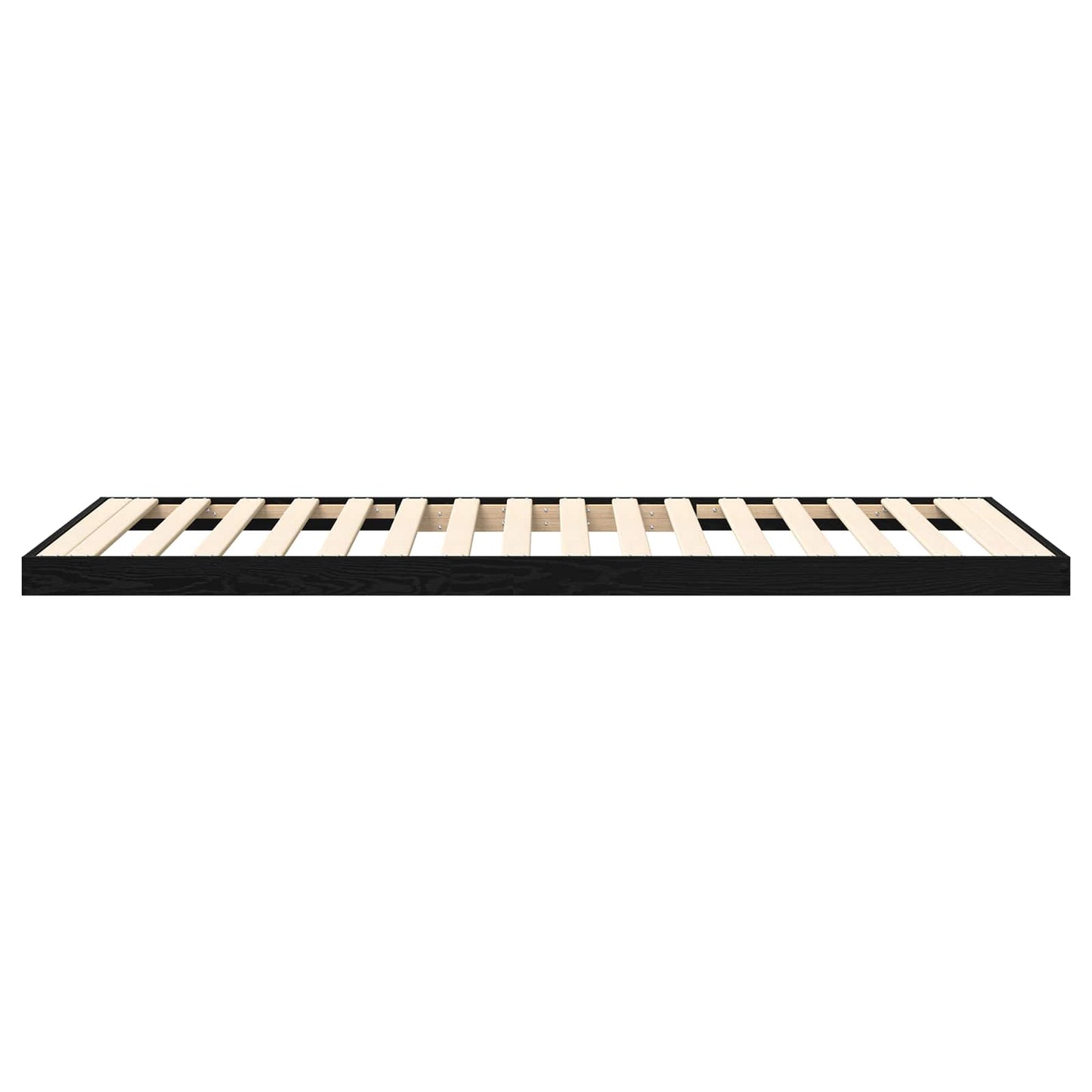 Struttura letto a terra Rovere Nero 75 x 190 cm | homemem39
