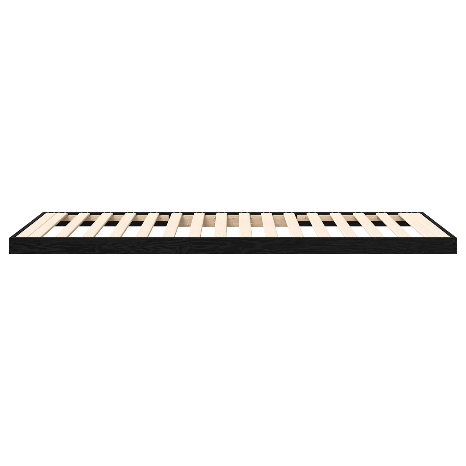 Struttura letto a terra Rovere Nero 75 x 190 cm | homemem39