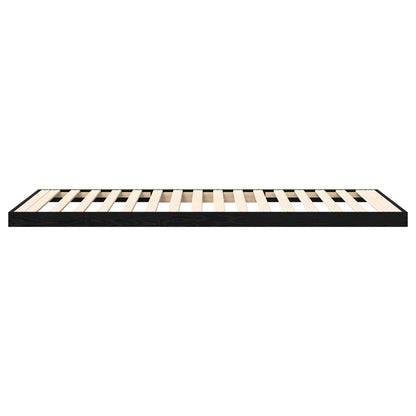 Struttura letto a terra Rovere Nero 75 x 190 cm | homemem39