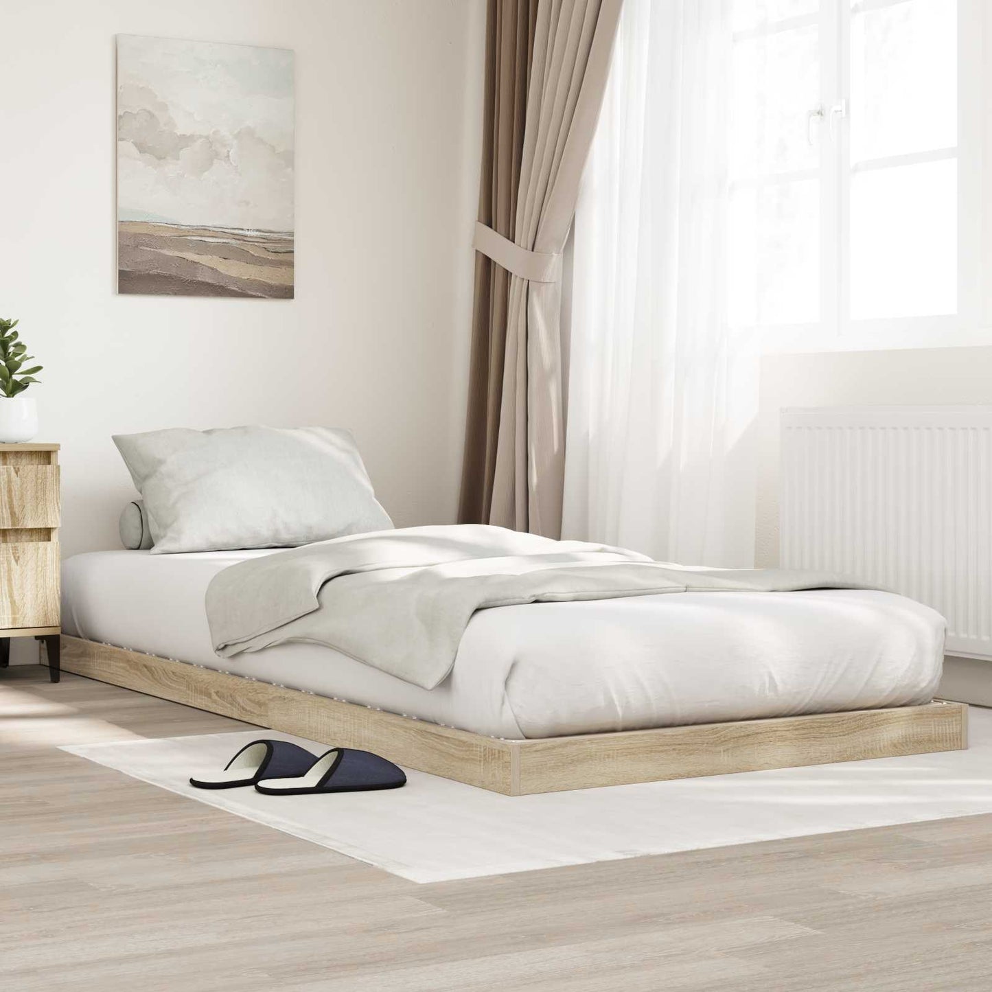 Struttura letto a terra Sonoma 75 x 190 cm Legno multistrato