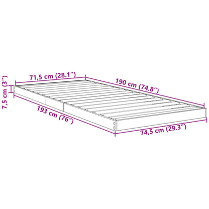 Struttura letto a terra Sonoma 75 x 190 cm Legno ingegnerizzato | homemem39
