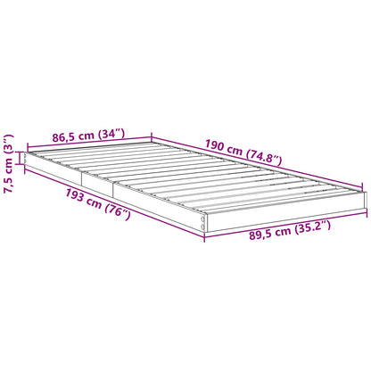 Struttura letto a terra Legno vecchio 90 x 190 cm | homemem39