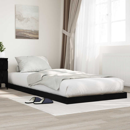 Struttura letto a terra Rovere Nero 80 x 200 cm | homemem39