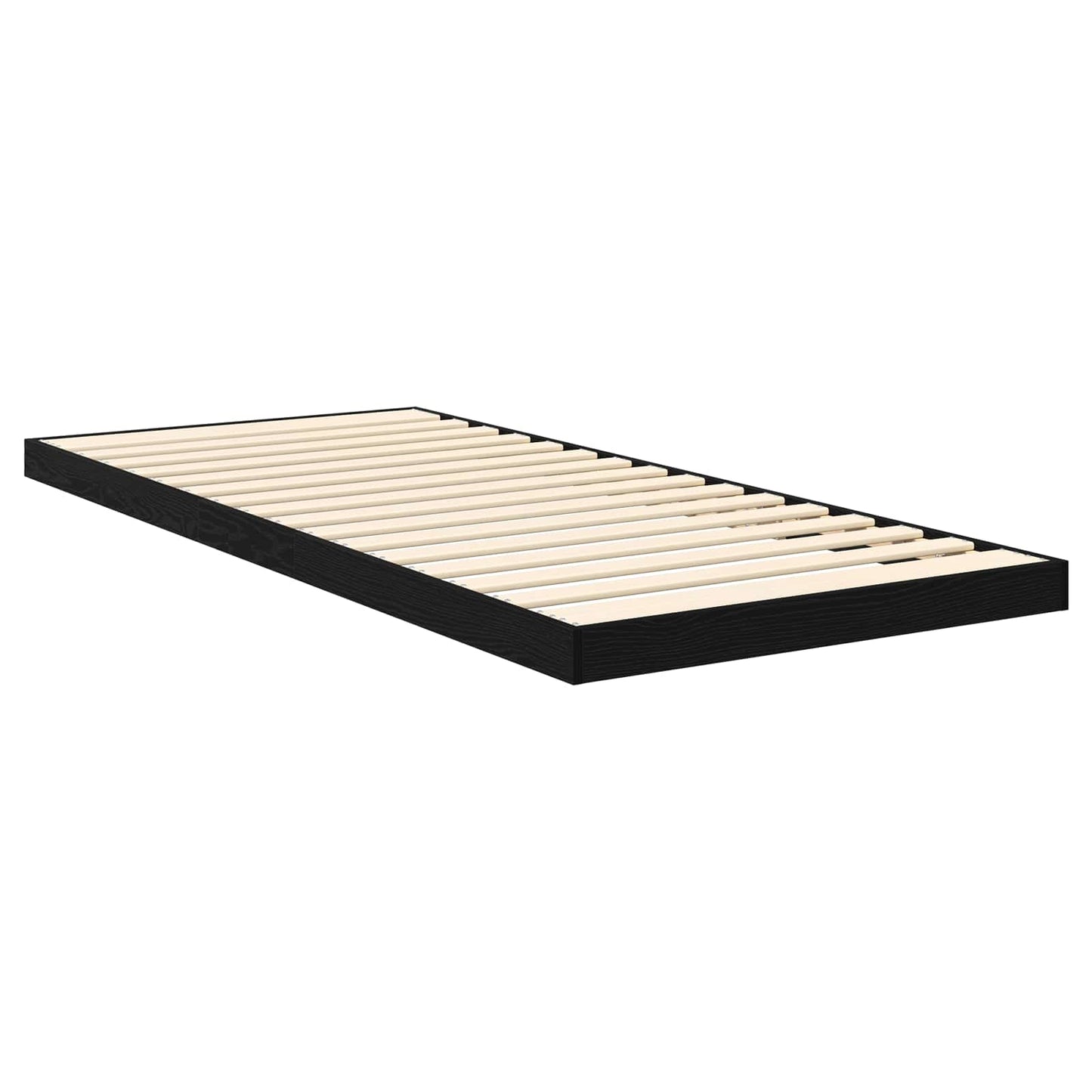 Struttura letto a terra Rovere Nero 80 x 200 cm | homemem39