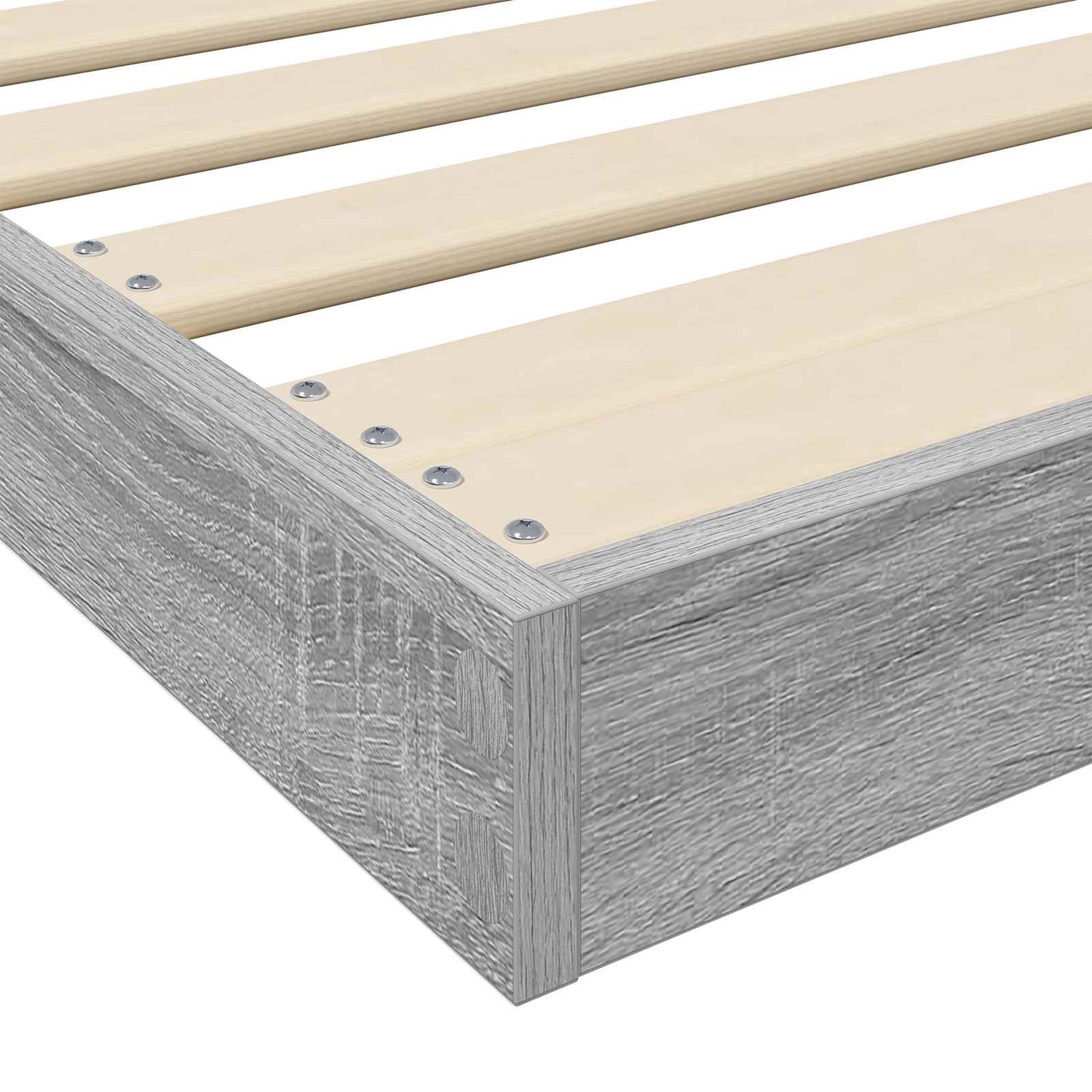 Struttura letto a terra Grigio Sonoma 80 x 200 cm