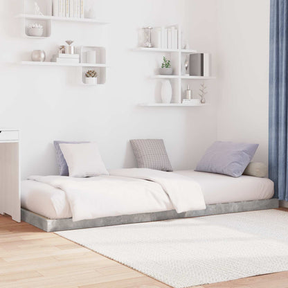 Struttura letto a terra Grigio cemento 90 x 200 cm