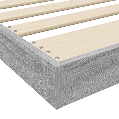Struttura letto a terra Grigio Sonoma 90 x 200 cm