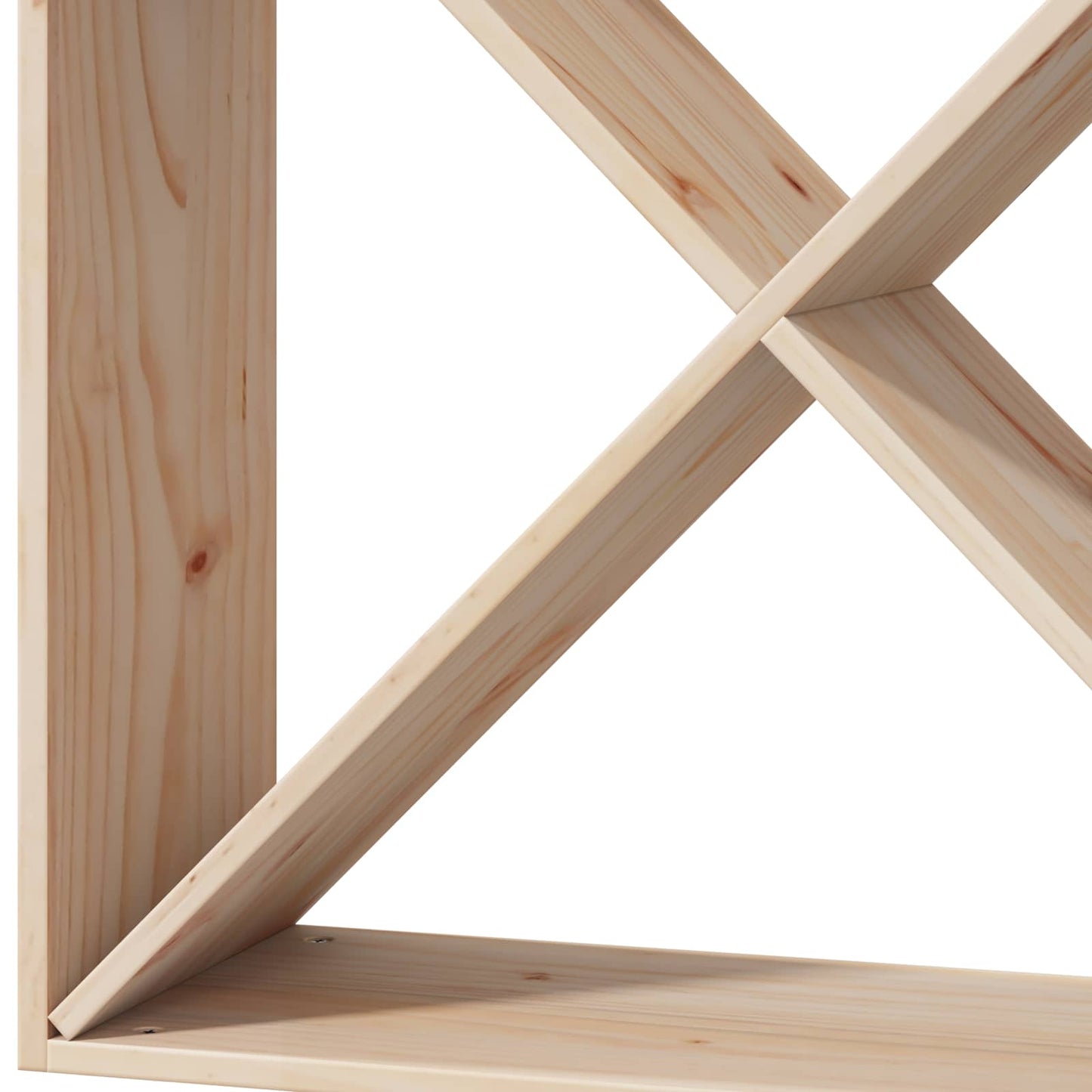 Portabottiglie 4 pcs Naturale 62 x 25 x 62 cm Pino massello