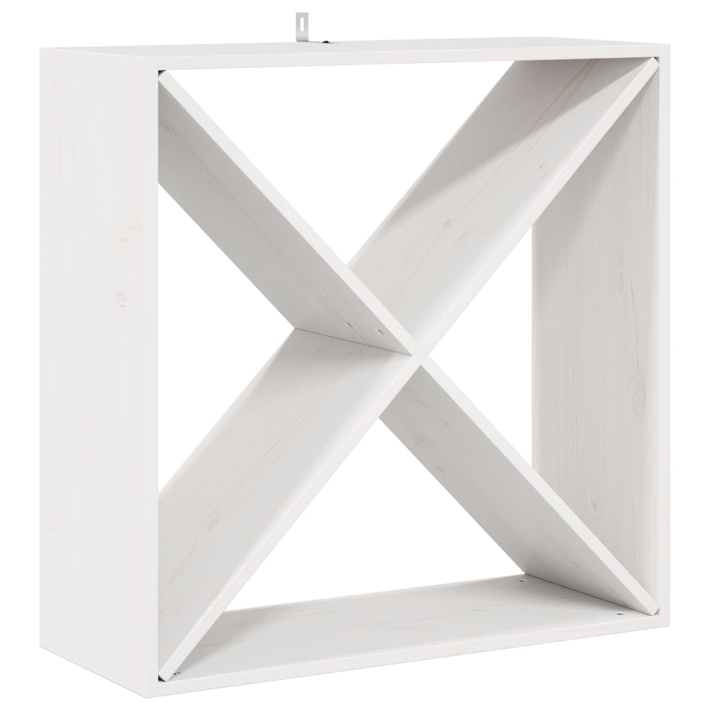 Portabottiglie 4 pcs Bianco 62 x 25 x 62 cm Pino massello