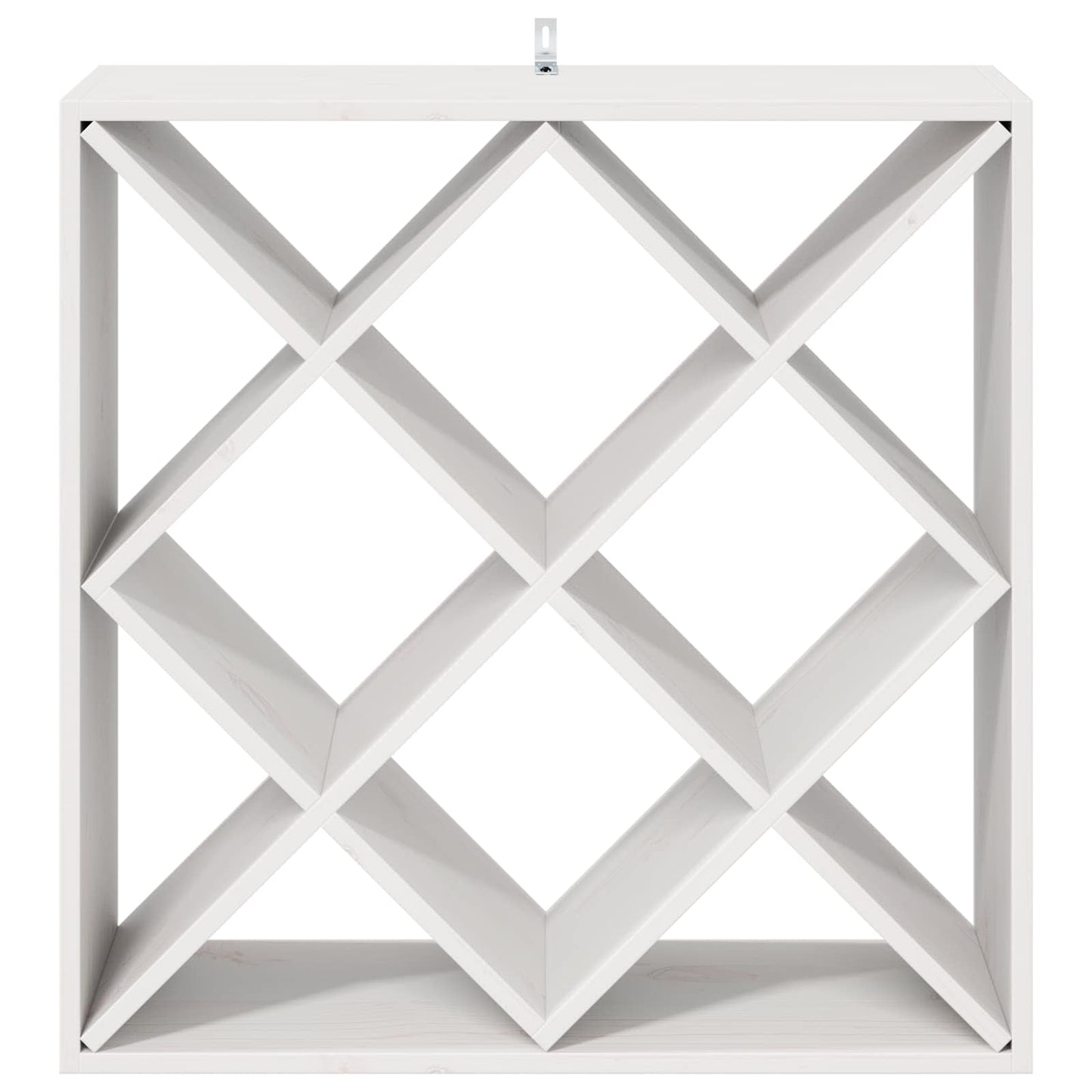 Portabottiglie 2 pcs Bianco 62 x 25 x 62 cm Pino massello