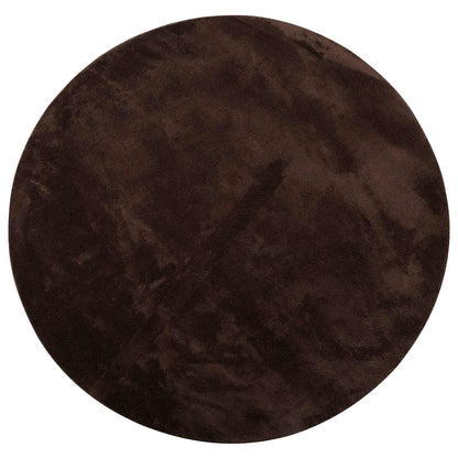 Tappeto a pelo medio, morbido e lavabile HUARTE Marrone Ø 80 CM | homemem39
