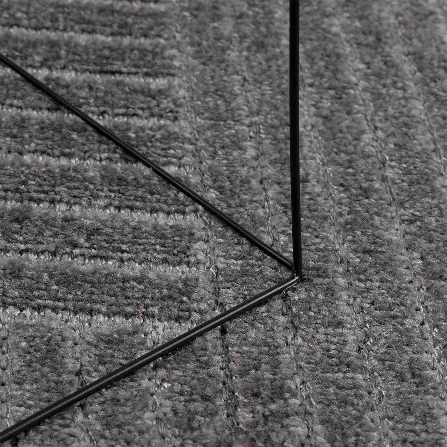 Tappeti per area PALMERAS Antracite 200 x 200 cm Poliestere | homemem39