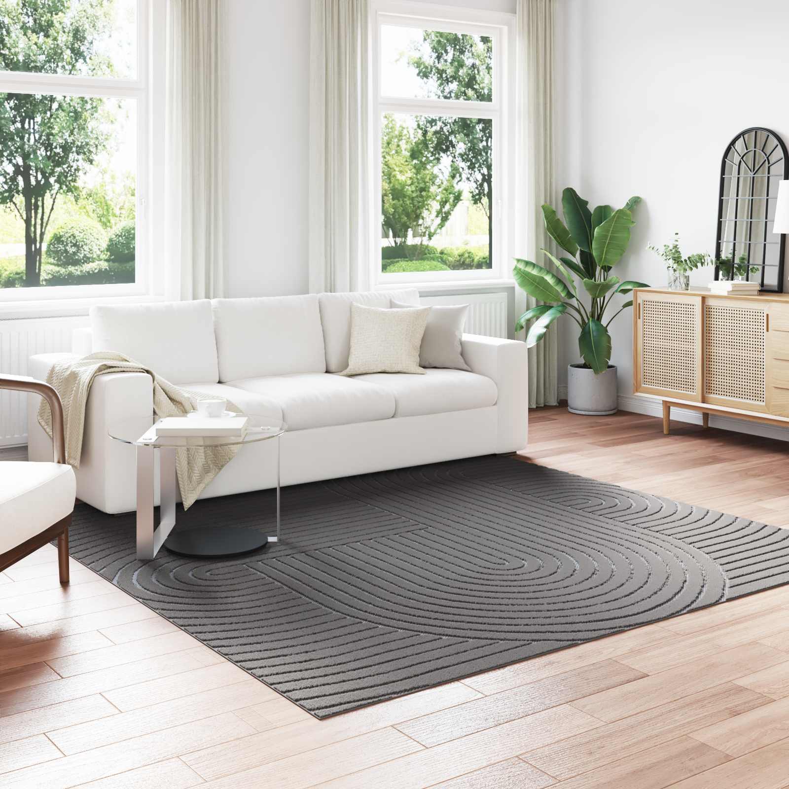 Tappeti per area PALMERAS Antracite 240 x 240 cm Poliestere | homemem39