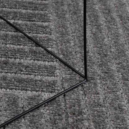 Tappeti per area Rotondo PALMERAS Antracite Ø 120 CM Poliestere | homemem39