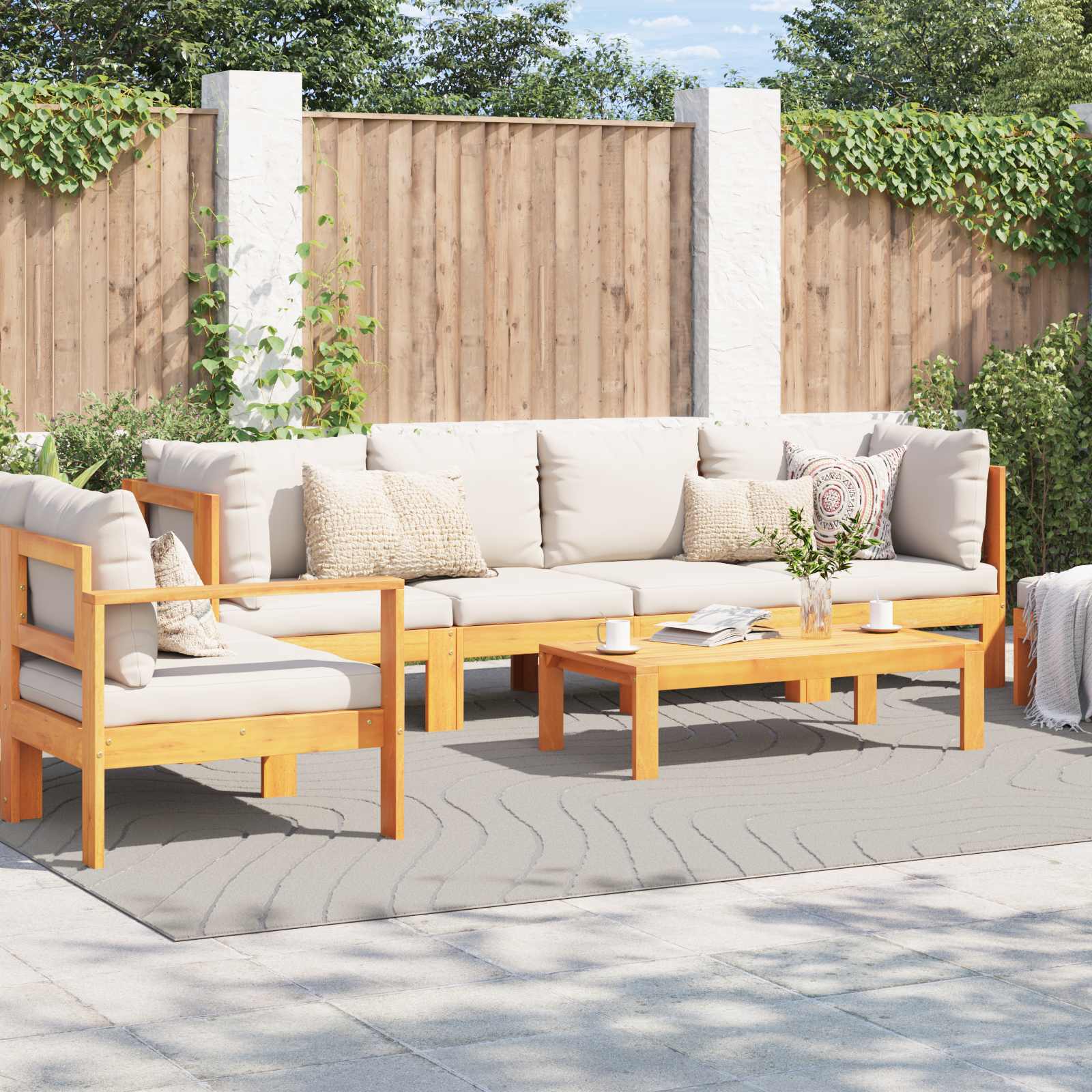 Tappeti per area PALMERAS Crema 280 x 200 cm Poliestere | homemem39