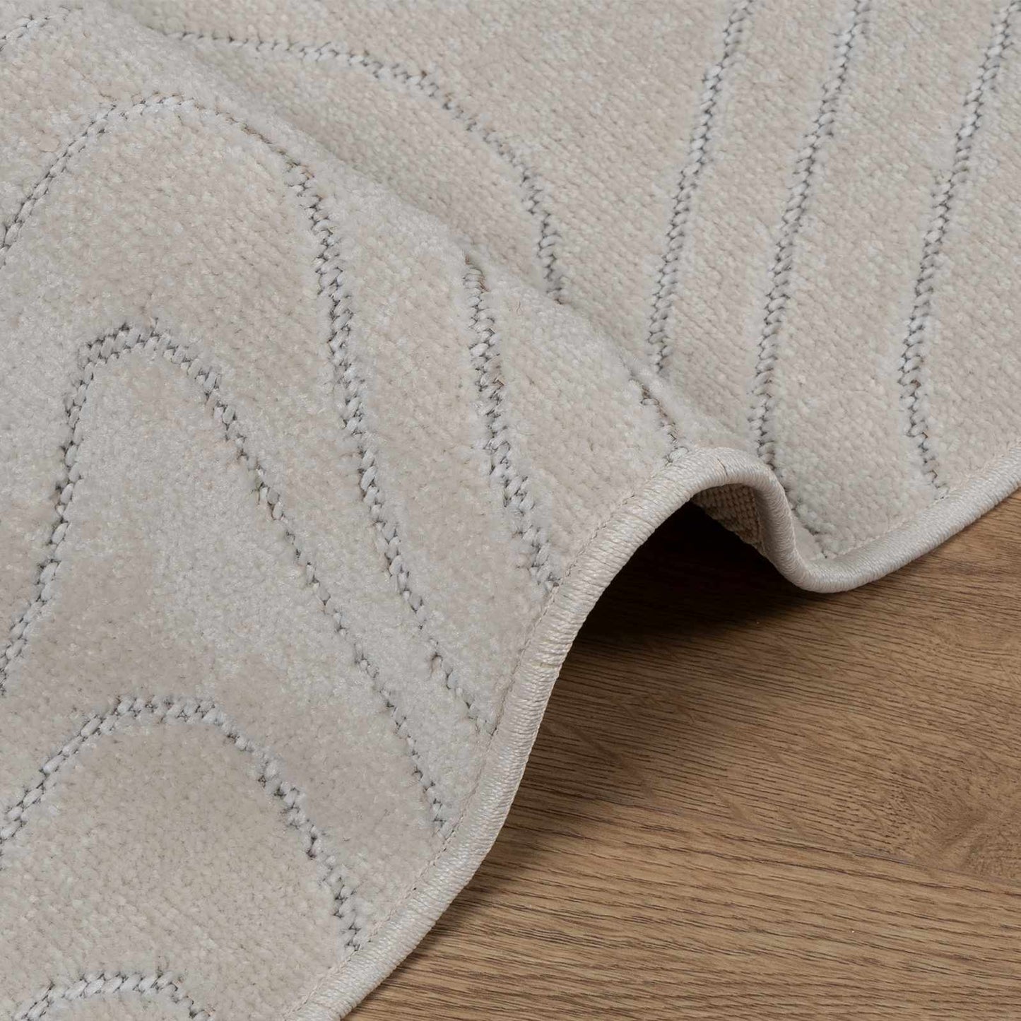 Tappeti per area Quadrato PALMERAS Crema 120 x 120 cm | homemem39