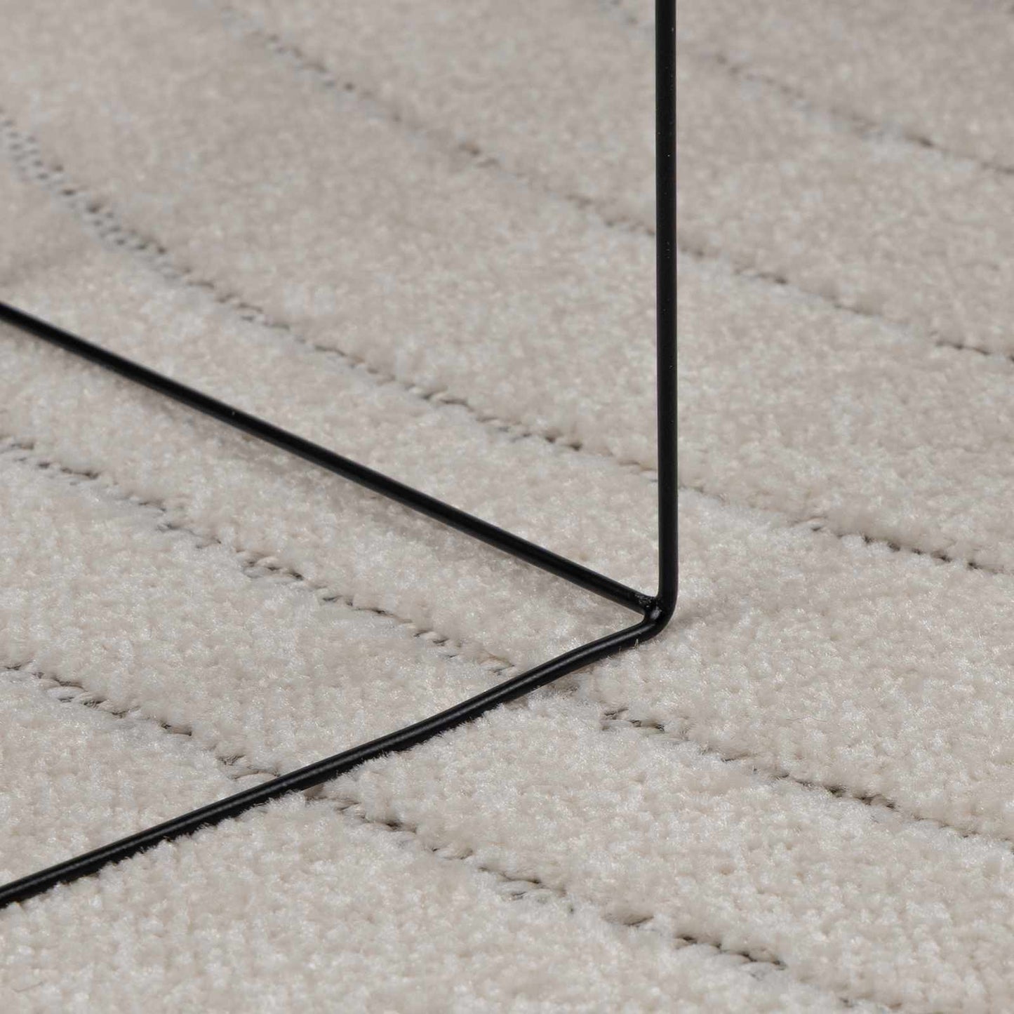 Tappeti per area Quadrato PALMERAS Crema 120 x 120 cm | homemem39