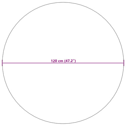 Tappeti per area Rotondo PALMERAS Crema Ø 120 CM Poliestere | homemem39